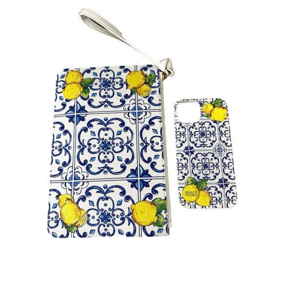 Dolce Italiano Sicily Limone Wristlet Phone Case Italian Summer Lemon Tile Mosai - Picture 2 of 14